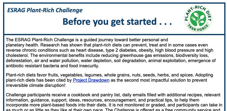 Plant-Rich Challenge
